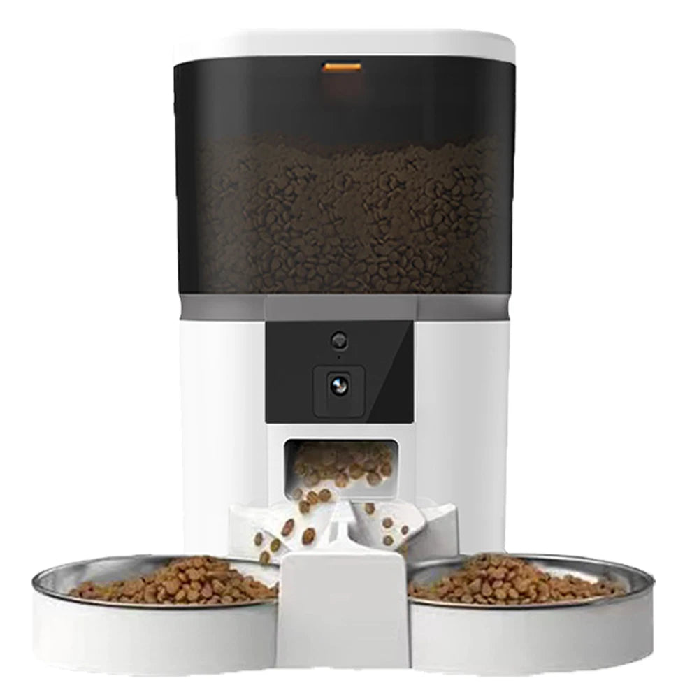 Automatic Cat and Dog Feeder – 4L with Smart Control, Camera and Double Bowl