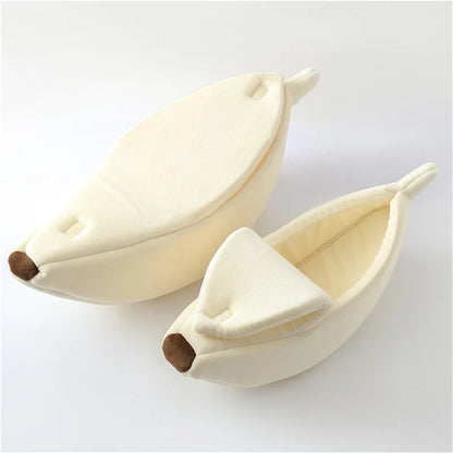 Banana-Shaped Cat and Dog Bed – A Soft and Warm Home