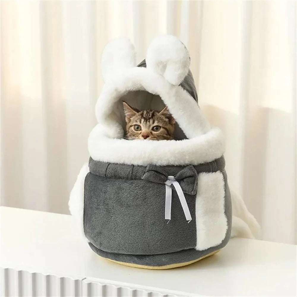 Dog and Cat Transport Backpack - Warm Winter Carrier for Small Breeds