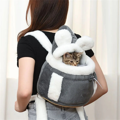 Dog and Cat Transport Backpack - Warm Winter Carrier for Small Breeds
