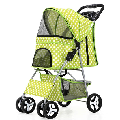 Lightweight Pet Stroller – Foldable, Breathable, for Small and Medium Dogs and Cats